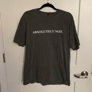 Absolutely Not Funny Gray T-Shirt Large Comfort Colors